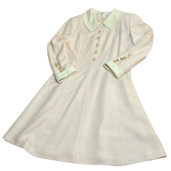 Vintage NWT RICKIE FREEMAN FOR TERI JON Collared A-Line Button Front dress sz 10 - Picture 11 of 16
